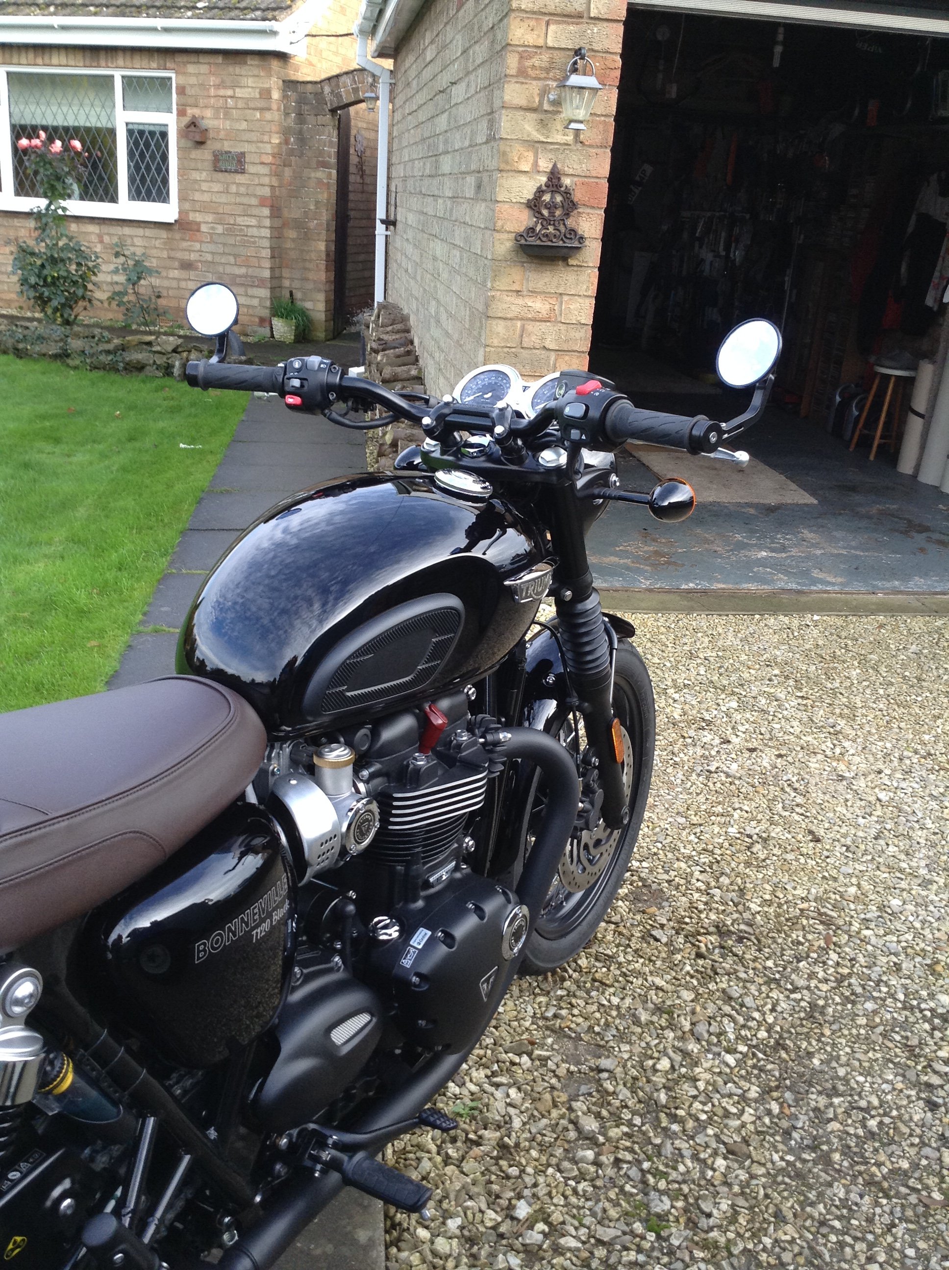 triumph bobber bar end mirrors