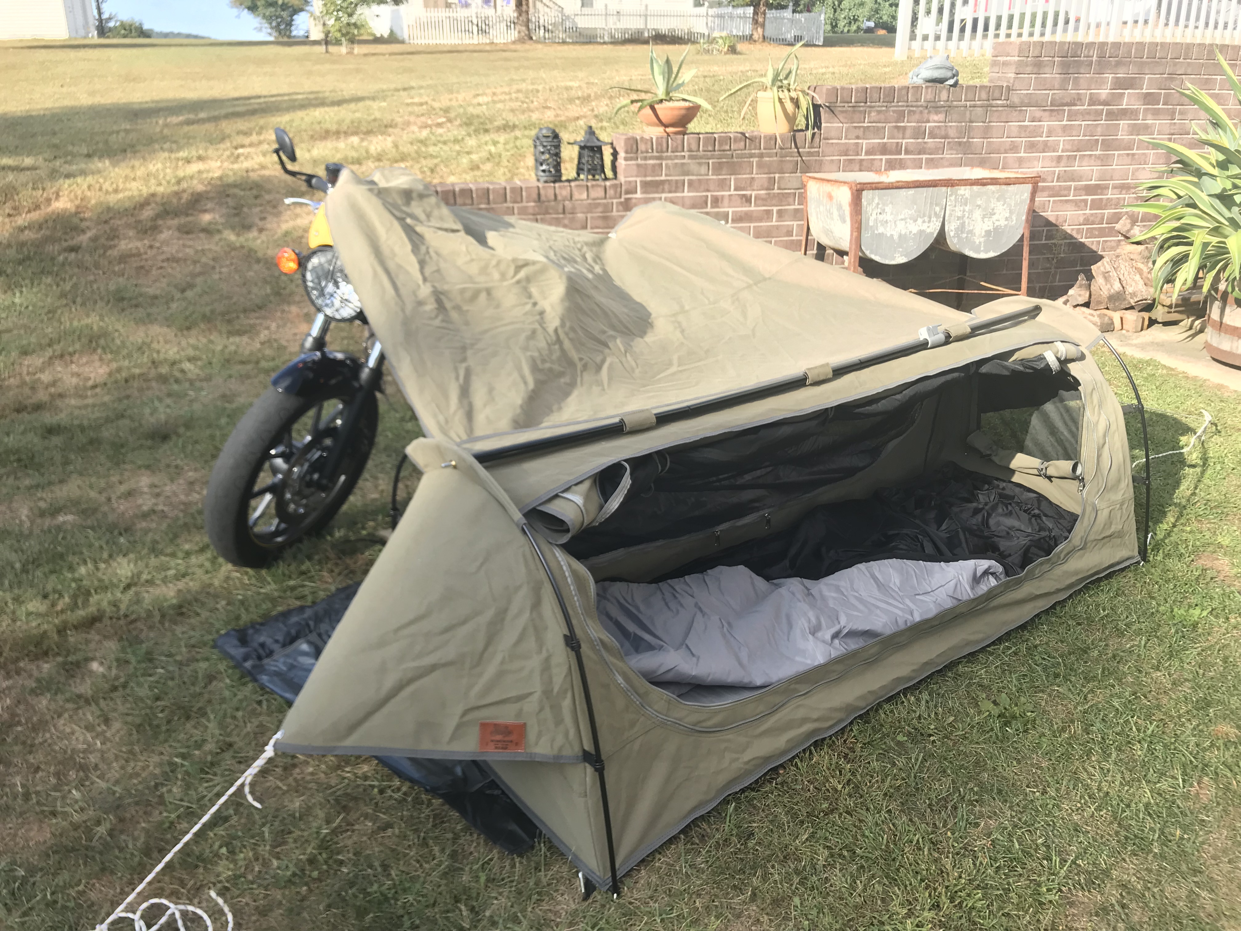 Wingman deals motorcycle tent