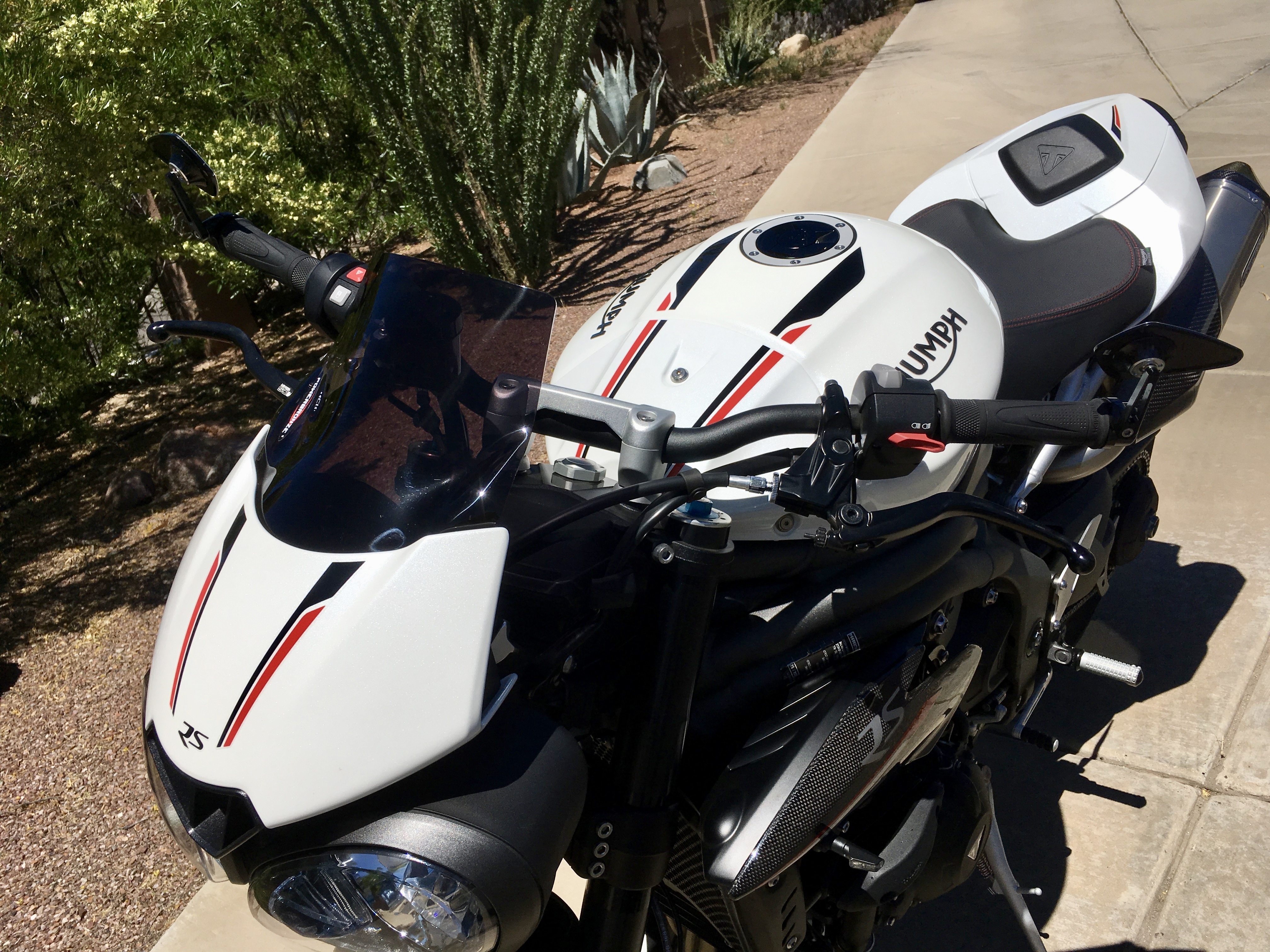 triumph street triple flyscreen visor