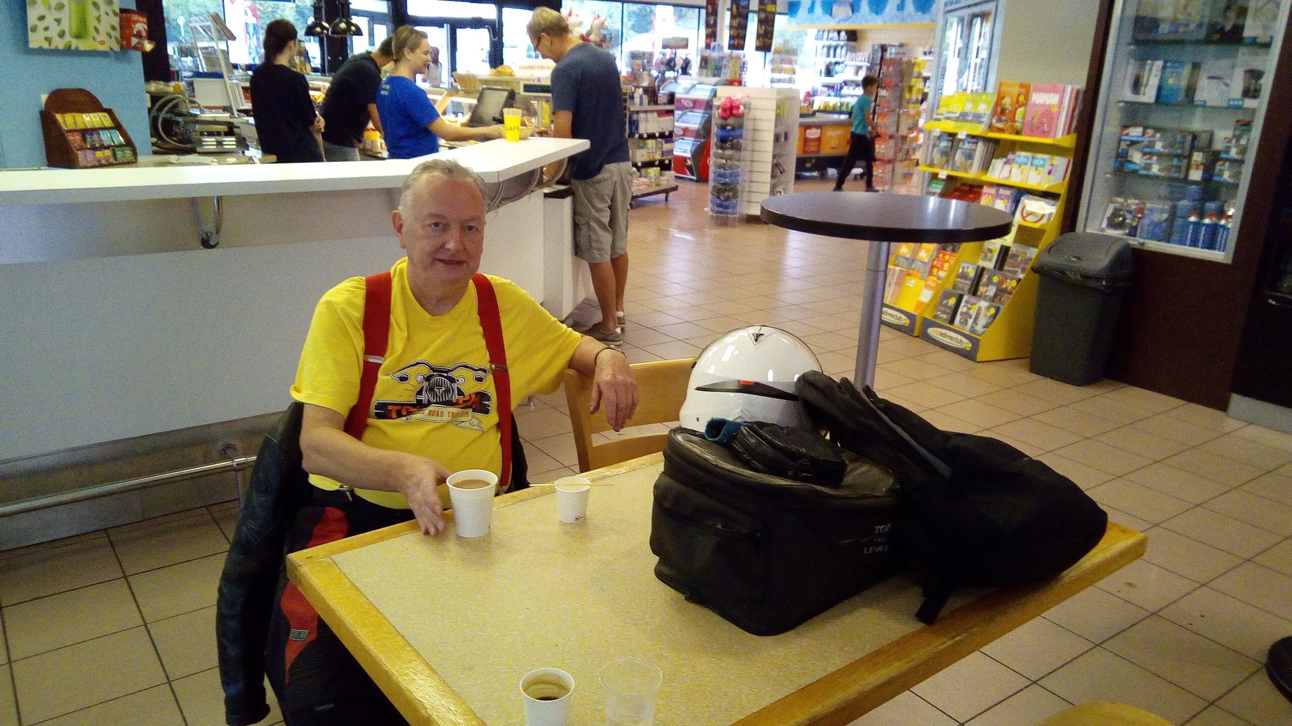 Andy in motoway services north of Toulouse.jpg