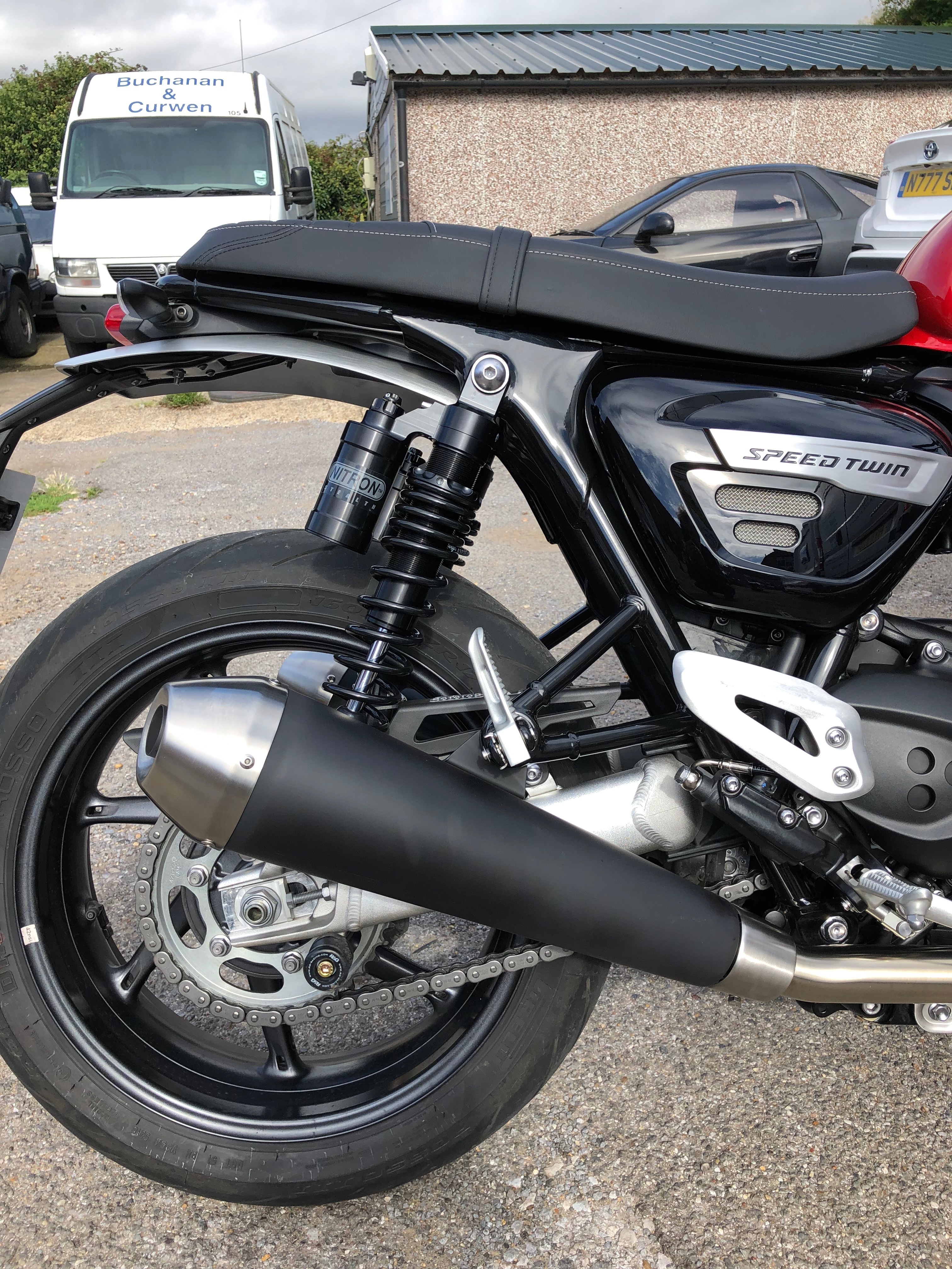 Triumph street cheap scrambler fox shocks