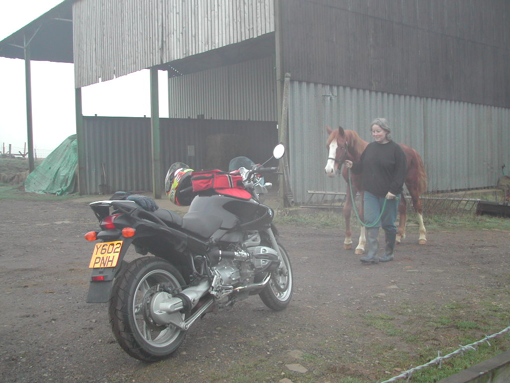 BMW R1150R at the stables