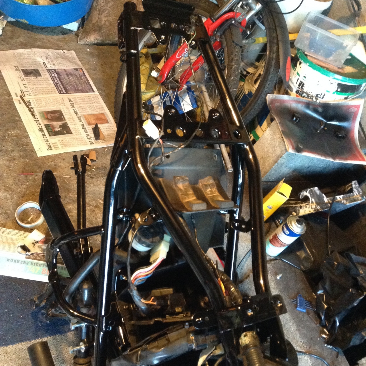 Sub frame painted and fitted