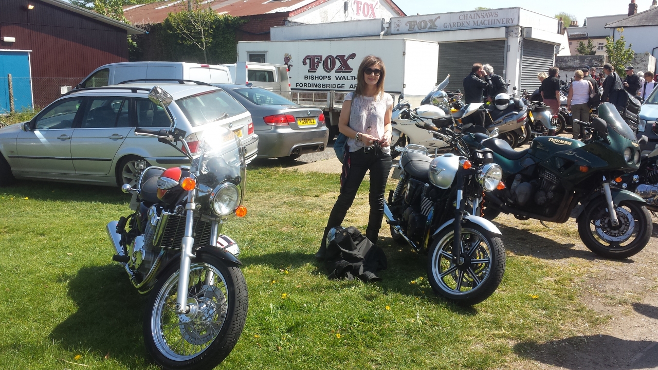 My daughter Alison and I on our trip To Bishops Waltham bike fest&#039; 2016