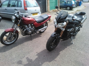 My S3 and the CB 750 project bike before I started on it