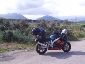 Honda fireblade 918  -  this was a touring holiday in Scotland in 2011