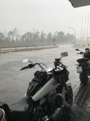 Hiding from biblical rain outside Florence