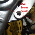 Oval engine mount holes!